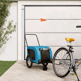 Remolque de bicicleta mascotas hierro tela Oxford azul negro de , Cochecitos para mascotas - Ref: Foro24-94023, Precio: 121,5...
