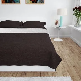 Cubrecama acolchado doble cara 230x260 cm crema y marrón de vidaXL, Colchas y edredones - Ref: Foro24-132964, Precio: 34,90 €...