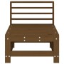 Sofá central de madera maciza de pino marrón miel de , Sofás modulares de exterior - Ref: Foro24-825614, Precio: 58,85 €, Des...