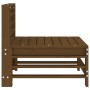 Sofá central de madera maciza de pino marrón miel de , Sofás modulares de exterior - Ref: Foro24-825614, Precio: 58,85 €, Des...