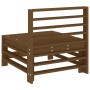 Sofá central de madera maciza de pino marrón miel de , Sofás modulares de exterior - Ref: Foro24-825614, Precio: 58,85 €, Des...