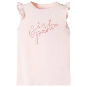 Camiseta infantil de manga volante rosa suave 128 de , Camisetas para niños - Ref: Foro24-11317, Precio: 8,19 €, Descuento: %