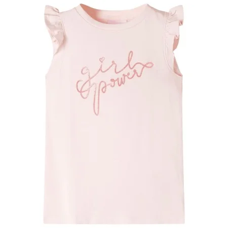 Camiseta infantil de manga volante rosa suave 104 de , Camisetas para niños - Ref: Foro24-11315, Precio: 8,19 €, Descuento: %