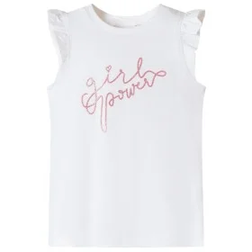 Camiseta infantil de manga volante crudo 104 de , Camisetas para niños - Ref: Foro24-11320, Precio: 8,19 €, Descuento: %