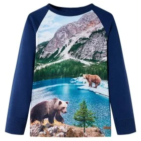 Camiseta infantil de manga larga azul marino 92 de , Camisetas para niños - Ref: Foro24-12749, Precio: 9,12 €, Descuento: %