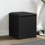 Black engineered wood storage bench 42x42x45 cm by , Benches for halls and storage - Ref: Foro24-835034, Price: 53,00 €, Disc...