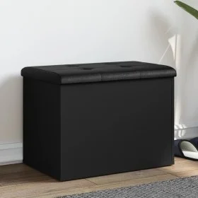 Black engineered wood storage bench 62x42x45 cm by , Benches for halls and storage - Ref: Foro24-835041, Price: 70,07 €, Disc...