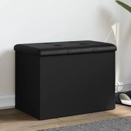 Black engineered wood storage bench 62x42x45 cm by , Benches for halls and storage - Ref: Foro24-835041, Price: 70,07 €, Disc...