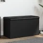 Black engineered wood storage bench 82x42x45 cm by , Benches for halls and storage - Ref: Foro24-835048, Price: 76,91 €, Disc...