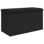 Black engineered wood storage bench 82x42x45 cm by , Benches for halls and storage - Ref: Foro24-835048, Price: 76,91 €, Disc...
