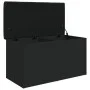 Black engineered wood storage bench 82x42x45 cm by , Benches for halls and storage - Ref: Foro24-835048, Price: 76,91 €, Disc...