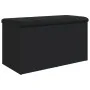 Black engineered wood storage bench 82x42x45 cm by , Benches for halls and storage - Ref: Foro24-835048, Price: 76,91 €, Disc...