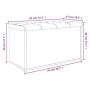 Black engineered wood storage bench 82x42x45 cm by , Benches for halls and storage - Ref: Foro24-835048, Price: 76,91 €, Disc...