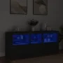 Aparador con luces LED negro 162x37x67 cm de , Aparadores - Ref: Foro24-3208996, Precio: 201,38 €, Descuento: %