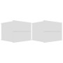 Mesitas de noche 2 uds madera contrachapada blanco 40x30x30 cm de vidaXL, Mesitas de noche - Ref: Foro24-801054, Precio: 79,0...