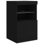 Aparador con luces LED negro 162x37x67 cm de , Aparadores - Ref: Foro24-3208996, Precio: 209,84 €, Descuento: %