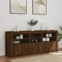 Sideboard with LED lights brown oak 162x37x67 cm by , Sideboards - Ref: Foro24-3209001, Price: 216,72 €, Discount: %