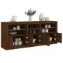 Sideboard with LED lights brown oak 162x37x67 cm by , Sideboards - Ref: Foro24-3209001, Price: 216,72 €, Discount: %