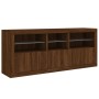 Aparador con luces LED roble marrón 162x37x67 cm de , Aparadores - Ref: Foro24-3209001, Precio: 222,80 €, Descuento: %
