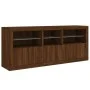 Sideboard with LED lights brown oak 162x37x67 cm by , Sideboards - Ref: Foro24-3209001, Price: 216,72 €, Discount: %