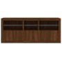 Aparador con luces LED roble marrón 162x37x67 cm de , Aparadores - Ref: Foro24-3209001, Precio: 222,80 €, Descuento: %