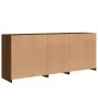 Sideboard with LED lights brown oak 162x37x67 cm by , Sideboards - Ref: Foro24-3209001, Price: 216,72 €, Discount: %