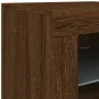 Sideboard with LED lights brown oak 162x37x67 cm by , Sideboards - Ref: Foro24-3209001, Price: 216,72 €, Discount: %