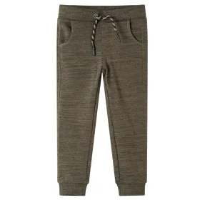 Pantalones de chándal infantiles caqui oscuro mélange 92 de , Pantalones de niños - Ref: Foro24-13229, Precio: 10,90 €, Descu...