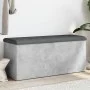 Concrete gray engineered wood storage bench 102x42x45 cm by , Benches for halls and storage - Ref: Foro24-835057, Price: 88,3...