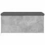 Concrete gray engineered wood storage bench 102x42x45 cm by , Benches for halls and storage - Ref: Foro24-835057, Price: 88,3...