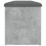 Banco almacenaje madera ingeniería gris hormigón 102x42x45 cm de , Bancos para recibidores y almacenamiento - Ref: Foro24-835...
