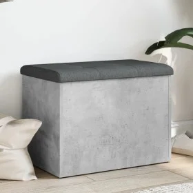 Concrete gray engineering wood storage bench 62x42x45cm by , Benches for halls and storage - Ref: Foro24-835043, Price: 65,11...
