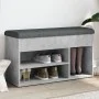 Concrete gray engineered wood shoe bench 82x32x45.5 cm by , Benches for halls and storage - Ref: Foro24-835029, Price: 68,93 ...