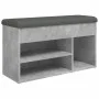 Concrete gray engineered wood shoe bench 82x32x45.5 cm by , Benches for halls and storage - Ref: Foro24-835029, Price: 68,93 ...