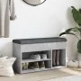 Concrete gray engineered wood shoe bench 82x32x45.5 cm by , Benches for halls and storage - Ref: Foro24-835029, Price: 68,93 ...