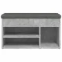 Concrete gray engineered wood shoe bench 82x32x45.5 cm by , Benches for halls and storage - Ref: Foro24-835029, Price: 68,93 ...