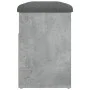 Concrete gray engineered wood shoe bench 82x32x45.5 cm by , Benches for halls and storage - Ref: Foro24-835029, Price: 68,93 ...