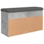 Concrete gray engineered wood shoe bench 82x32x45.5 cm by , Benches for halls and storage - Ref: Foro24-835029, Price: 68,93 ...