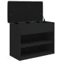 Black engineered wood shoe bench 62x32x50 cm by , Benches for halls and storage - Ref: Foro24-835097, Price: 63,49 €, Discoun...