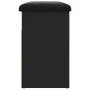 Black engineered wood shoe bench 62x32x50 cm by , Benches for halls and storage - Ref: Foro24-835097, Price: 63,49 €, Discoun...