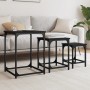 Mesas de centro apilables 3 piezas madera de ingeniería negro de , Mesas de centro - Ref: Foro24-838923, Precio: 41,94 €, Des...