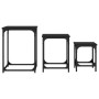 Mesas de centro apilables 3 piezas madera de ingeniería negro de , Mesas de centro - Ref: Foro24-838923, Precio: 41,94 €, Des...