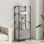Librería 3 estantes madera ingeniería gris Sonoma 41x30x109,5cm de , Librerías y estanterías - Ref: Foro24-839001, Precio: 49...