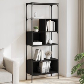 Librería 5 estantes madera de ingeniería negro 76x33x188,5 cm de , Librerías y estanterías - Ref: Foro24-839003, Precio: 108,...