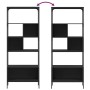 Librería 5 estantes madera de ingeniería negro 76x33x188,5 cm de , Librerías y estanterías - Ref: Foro24-839003, Precio: 108,...