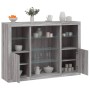 Aparador con luz LED 3 pzas madera de ingeniería gris Sonoma de , Aparadores - Ref: Foro24-3209133, Precio: 213,47 €, Descuen...