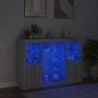 Aparador con luz LED 3 pzas madera de ingeniería gris Sonoma de , Aparadores - Ref: Foro24-3209133, Precio: 211,34 €, Descuen...