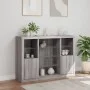 Aparador con luz LED 3 pzas madera de ingeniería gris Sonoma de , Aparadores - Ref: Foro24-3209133, Precio: 211,34 €, Descuen...