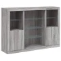 Aparador con luz LED 3 pzas madera de ingeniería gris Sonoma de , Aparadores - Ref: Foro24-3209133, Precio: 211,34 €, Descuen...