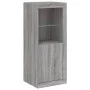 Aparador con luz LED 3 pzas madera de ingeniería gris Sonoma de , Aparadores - Ref: Foro24-3209133, Precio: 211,34 €, Descuen...